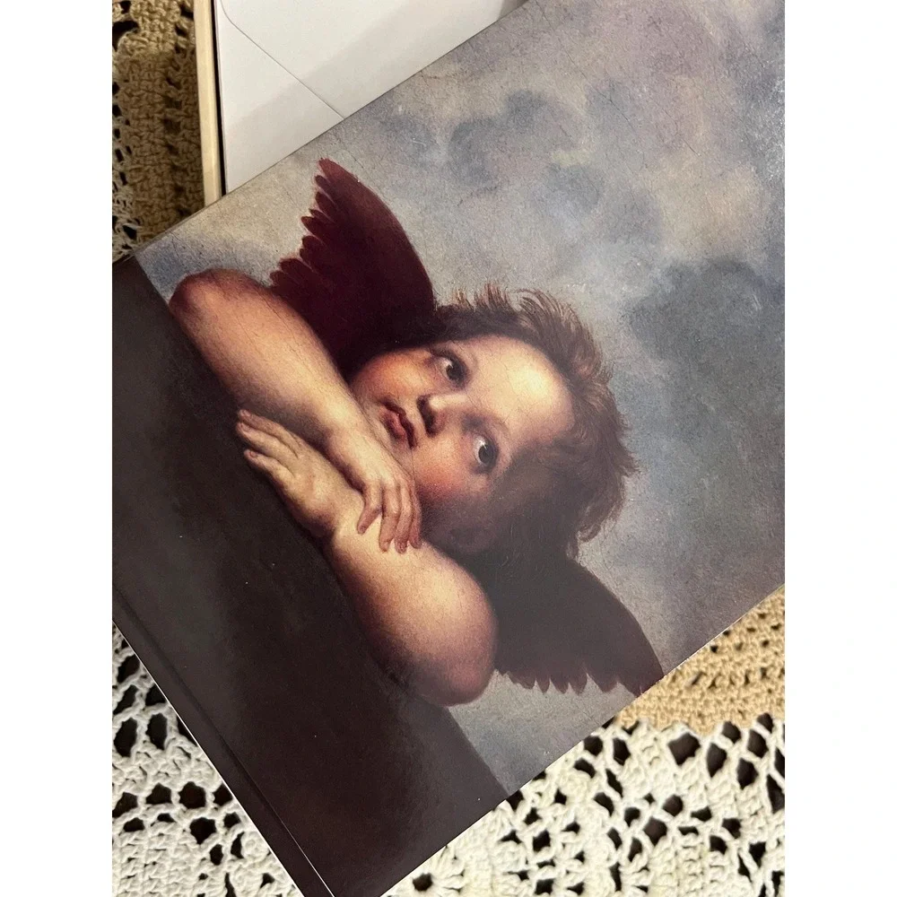Whimsigoth Cherub Angel Blank Note Cards w/Envelope 90s 00s Nostalgia Whimsy